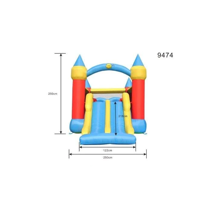 Château Gonflable - Happy Hop avec double Toboggan – Image 2